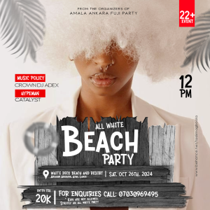 All Beach White Part digital flier