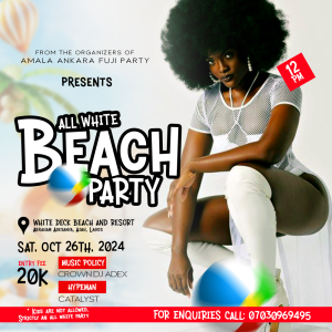 All White Beach Party digital flier by Taslim Agboola