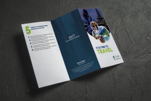 A4 size trifold brochure