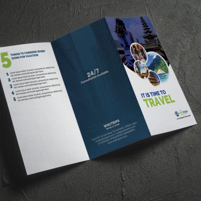 A4 size trifold brochure