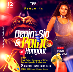 AGBOOLA ADEWALE TASLIM'S PORTFOLIODenim Sip and Paint Flier