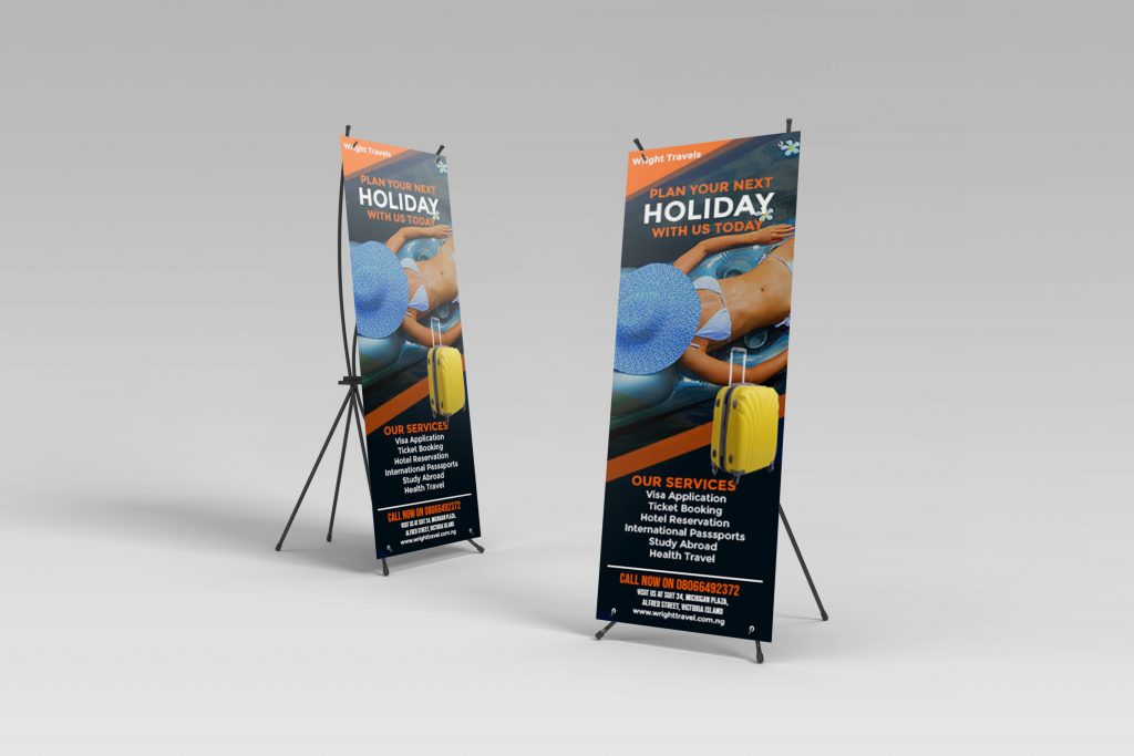 X Banner  Production for Outdoor and Indoor purposes